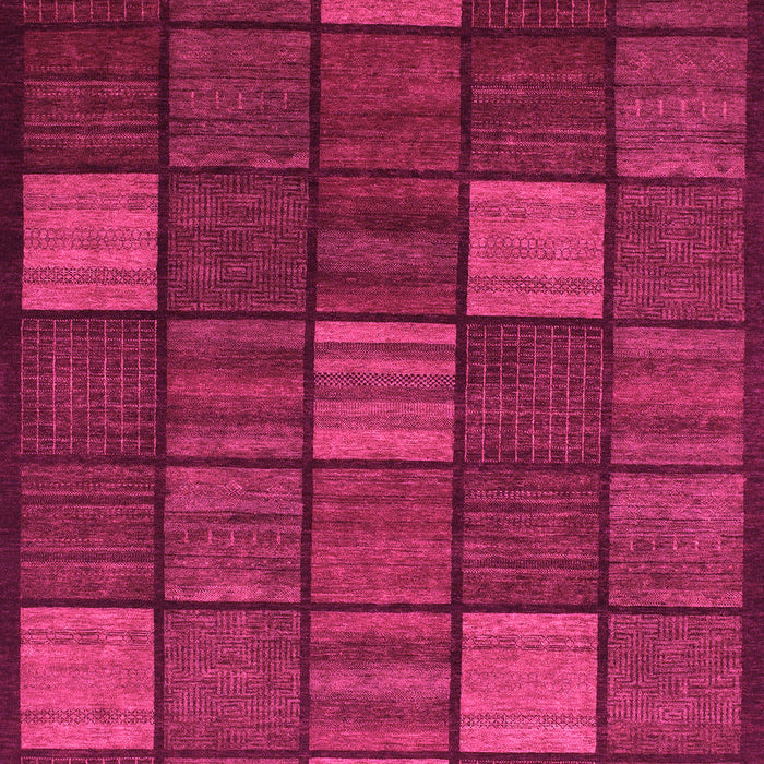 Machine Washable Checkered Pink Modern Rug, wshabs1526pnk