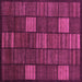 Square Checkered Purple Modern Rug, abs1526pur