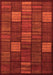 Machine Washable Checkered Orange Modern Area Rugs, wshabs1526org