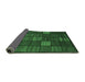 Sideview of Checkered Emerald Green Modern Rug, abs1526emgrn