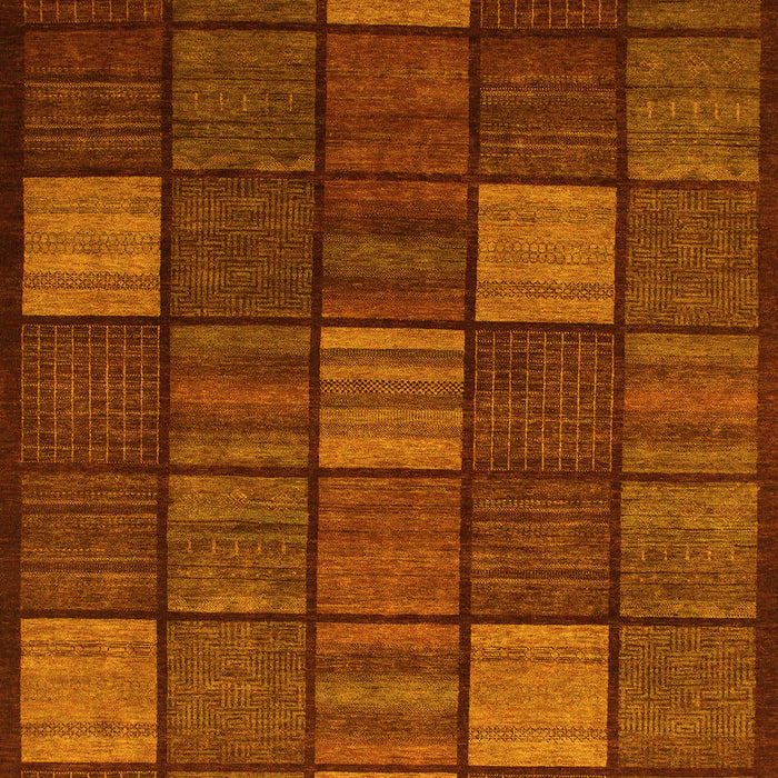 Checkered Yellow Modern Rug, abs1526yw