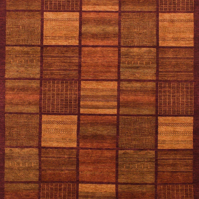 Machine Washable Abstract Orange Red Rug, wshabs1526