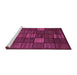 Sideview of Machine Washable Checkered Purple Modern Area Rugs, wshabs1526pur