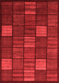 Checkered Red Modern Rug, abs1526red