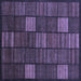 Square Checkered Blue Modern Rug, abs1526blu