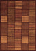 Checkered Brown Modern Rug, abs1526brn