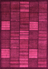 Checkered Pink Modern Rug, abs1526pnk