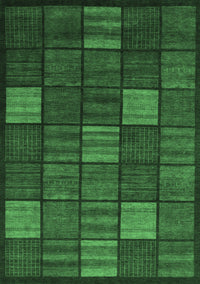 Checkered Emerald Green Modern Rug, abs1526emgrn