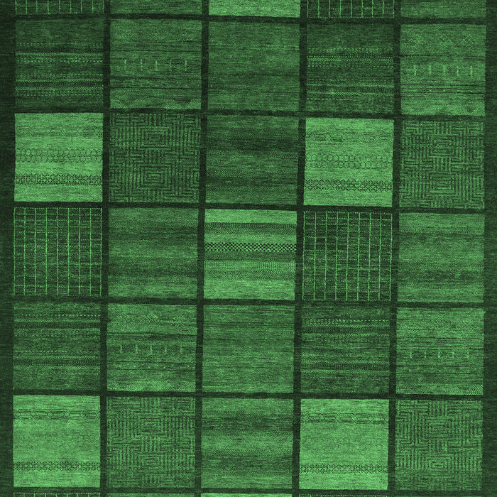 Checkered Emerald Green Modern Rug, abs1526emgrn