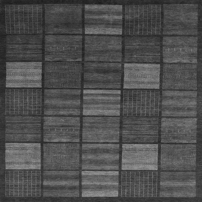 Square Checkered Gray Modern Rug, abs1526gry