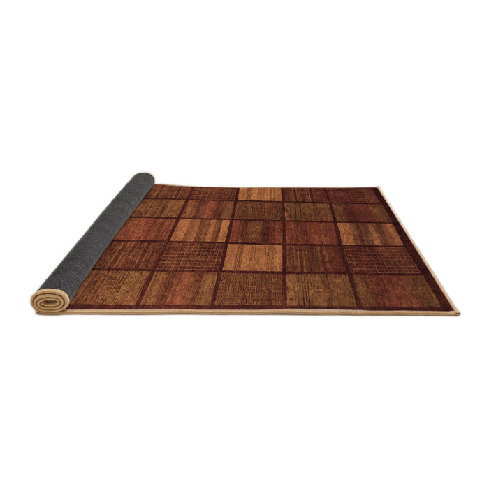 Sideview of Checkered Brown Modern Rug, abs1526brn