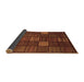 Sideview of Checkered Brown Modern Rug, abs1526brn