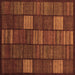 Square Checkered Brown Modern Rug, abs1526brn