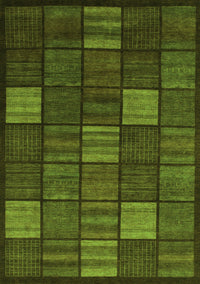 Checkered Green Modern Rug, abs1526grn