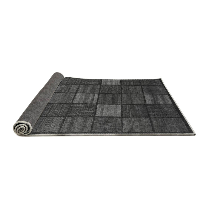 Sideview of Checkered Gray Modern Rug, abs1526gry