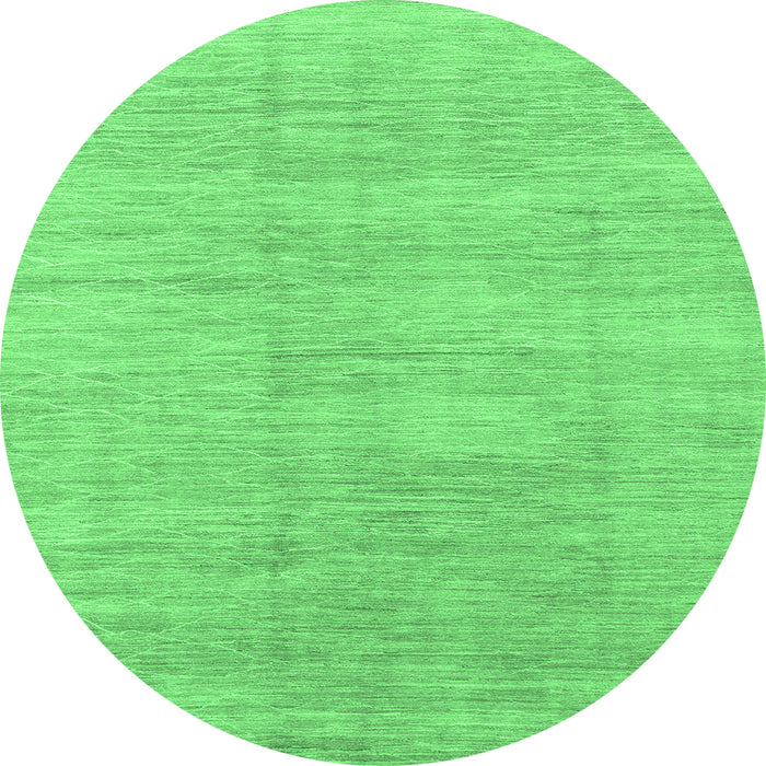 Round Abstract Emerald Green Modern Rug, abs1527emgrn