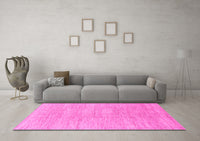 Machine Washable Abstract Pink Modern Rug, wshabs1527pnk