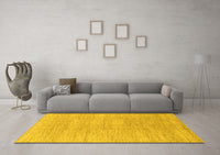 Machine Washable Abstract Yellow Modern Rug, wshabs1527yw