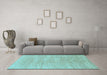 Machine Washable Abstract Light Blue Modern Rug in a Living Room, wshabs1527lblu