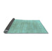 Sideview of Abstract Light Blue Modern Rug, abs1527lblu