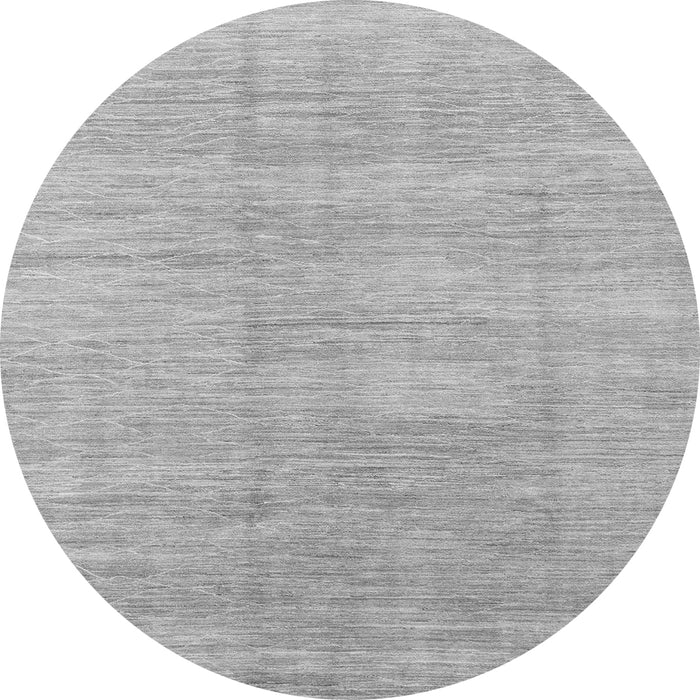 Round Machine Washable Abstract Gray Modern Rug, wshabs1527gry