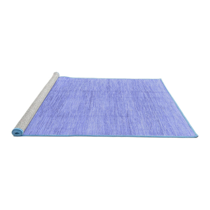 Sideview of Machine Washable Abstract Blue Modern Rug, wshabs1527blu