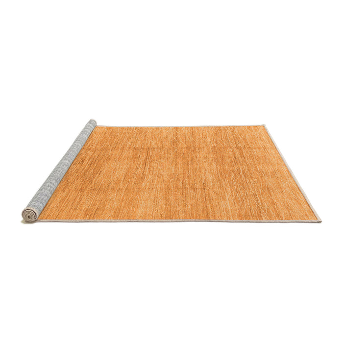 Sideview of Machine Washable Abstract Orange Modern Area Rugs, wshabs1527org