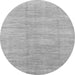 Round Abstract Gray Modern Rug, abs1527gry