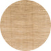 Round Abstract Gold Modern Rug, abs1527