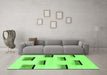 Machine Washable Solid Green Modern Area Rugs in a Living Room,, wshabs1528grn