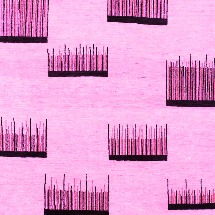 Machine Washable Solid Pink Modern Rug, wshabs1528pnk