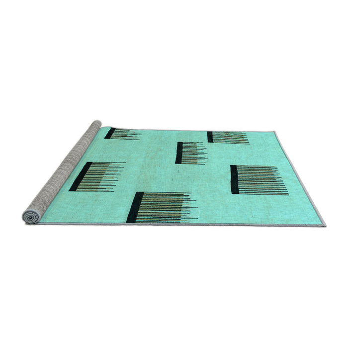 Sideview of Machine Washable Solid Light Blue Modern Rug, wshabs1528lblu