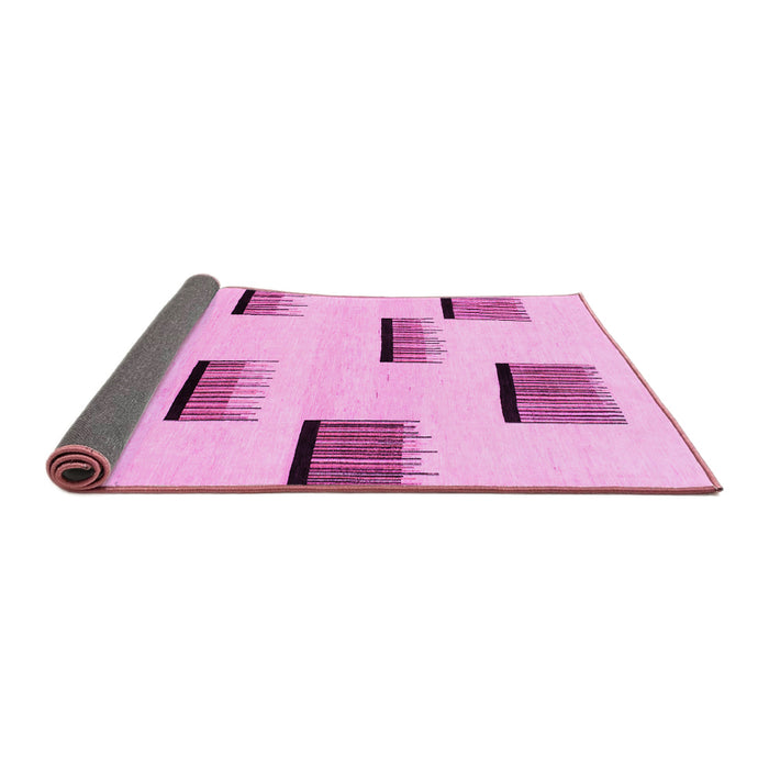Sideview of Solid Pink Modern Rug, abs1528pnk