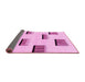 Sideview of Solid Pink Modern Rug, abs1528pnk