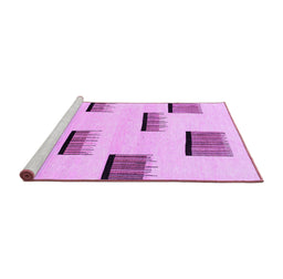 Sideview of Machine Washable Solid Purple Modern Area Rugs, wshabs1528pur