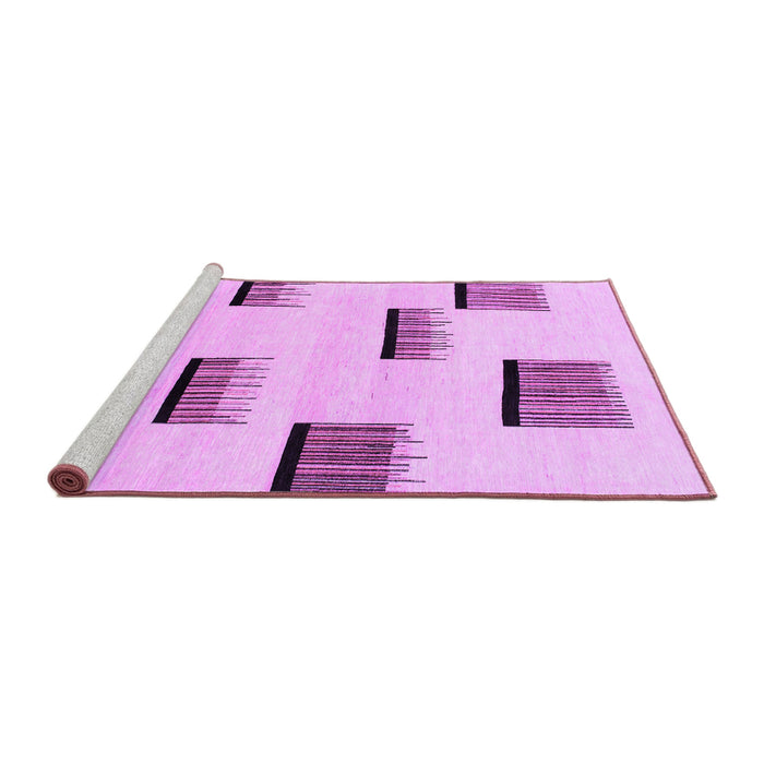 Sideview of Machine Washable Solid Purple Modern Area Rugs, wshabs1528pur