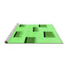 Sideview of Machine Washable Solid Green Modern Area Rugs, wshabs1528grn