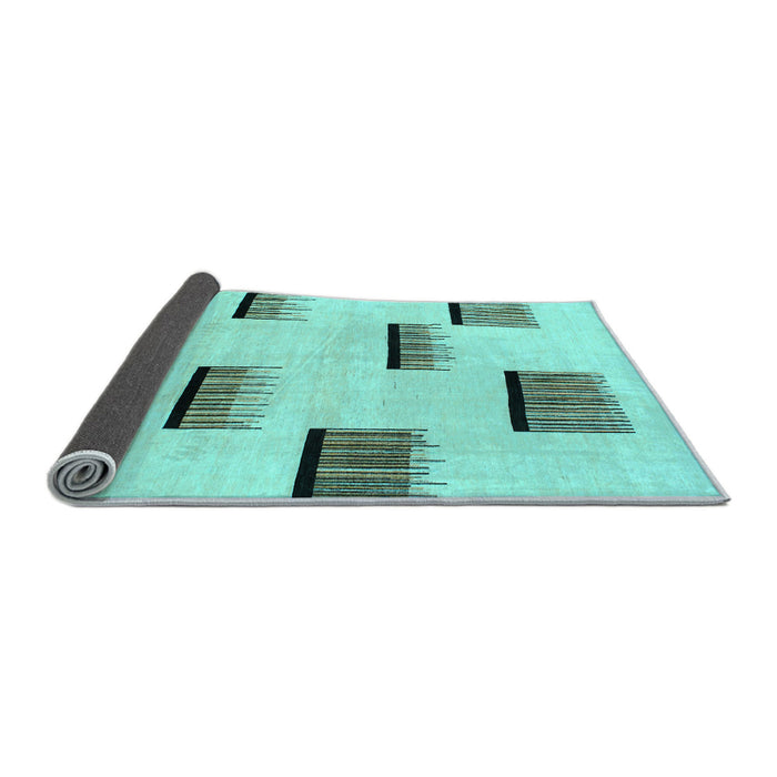 Sideview of Solid Light Blue Modern Rug, abs1528lblu