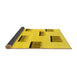 Sideview of Solid Yellow Modern Rug, abs1528yw