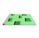 Sideview of Machine Washable Solid Emerald Green Modern Area Rugs, wshabs1528emgrn