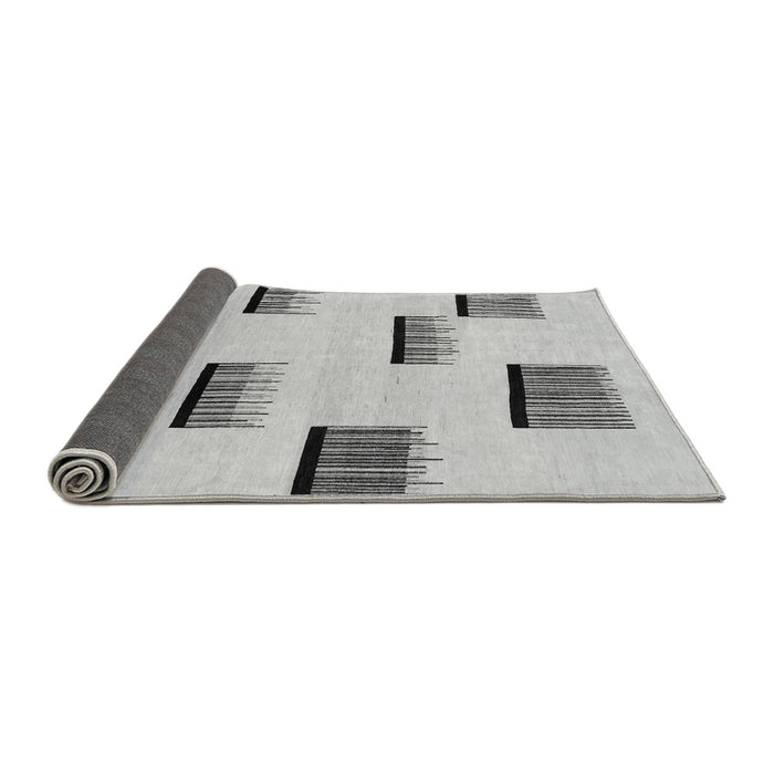 Sideview of Solid Gray Modern Rug, abs1528gry