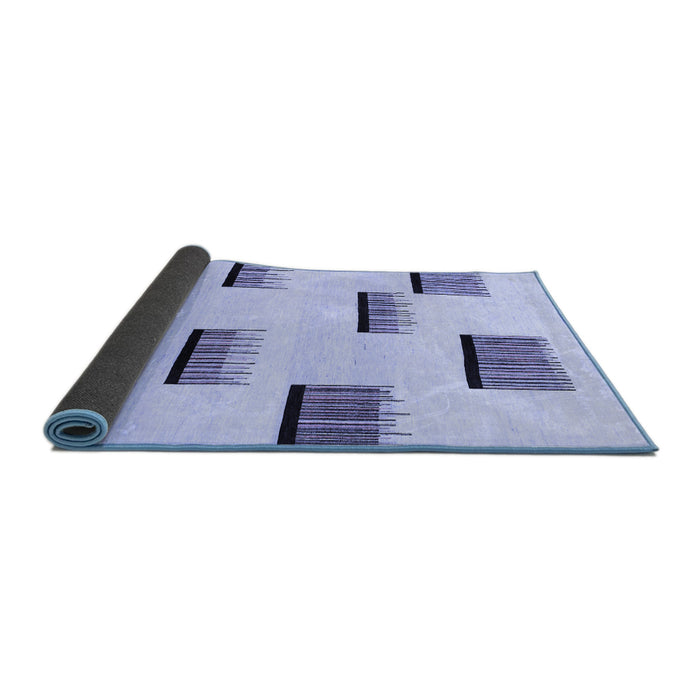 Sideview of Solid Blue Modern Rug, abs1528blu