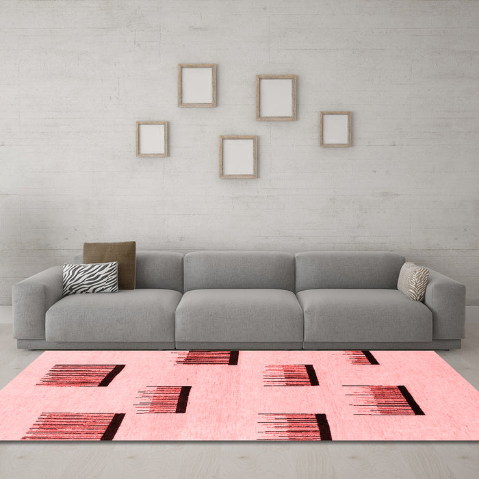 Modern Red Washable Rugs