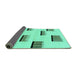 Sideview of Solid Turquoise Modern Rug, abs1528turq