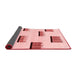 Solid Red Modern Area Rugs