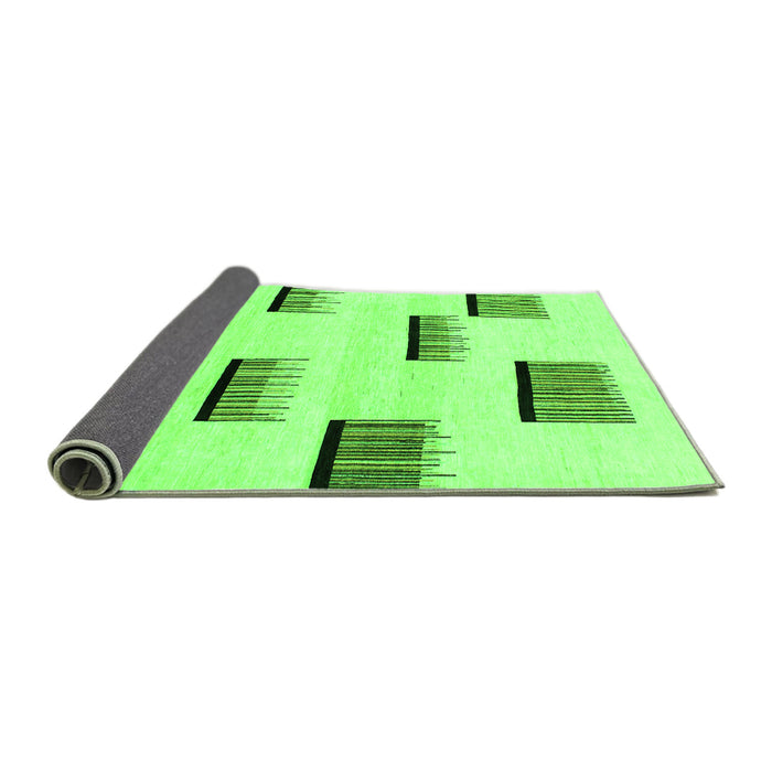 Sideview of Solid Green Modern Rug, abs1528grn