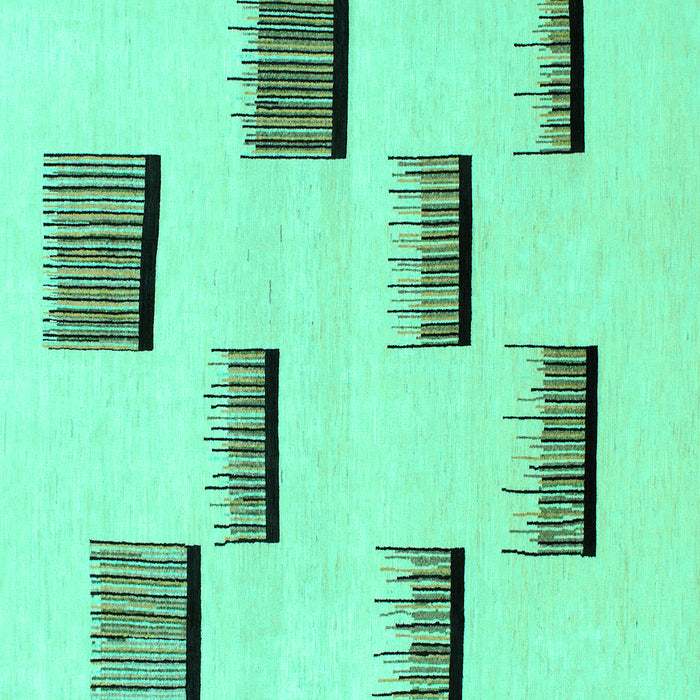 Square Machine Washable Solid Turquoise Modern Area Rugs, wshabs1528turq