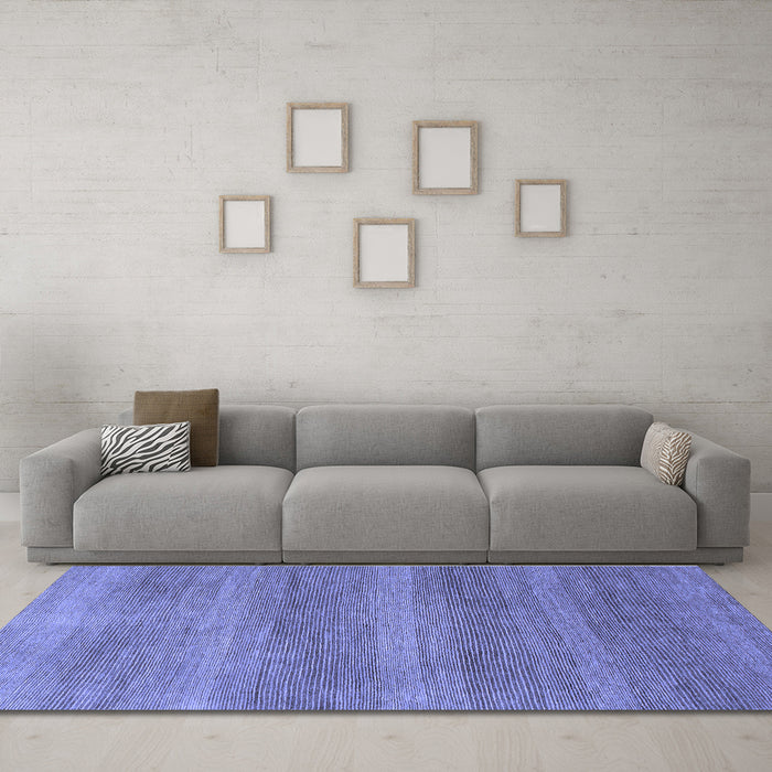 Machine Washable Abstract Blue Modern Rug in a Living Room, wshabs1529blu