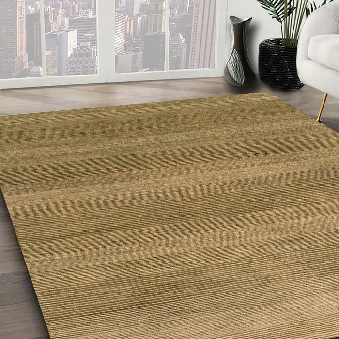 Machine Washable Abstract Gold Rug in a Family Room, wshabs1529