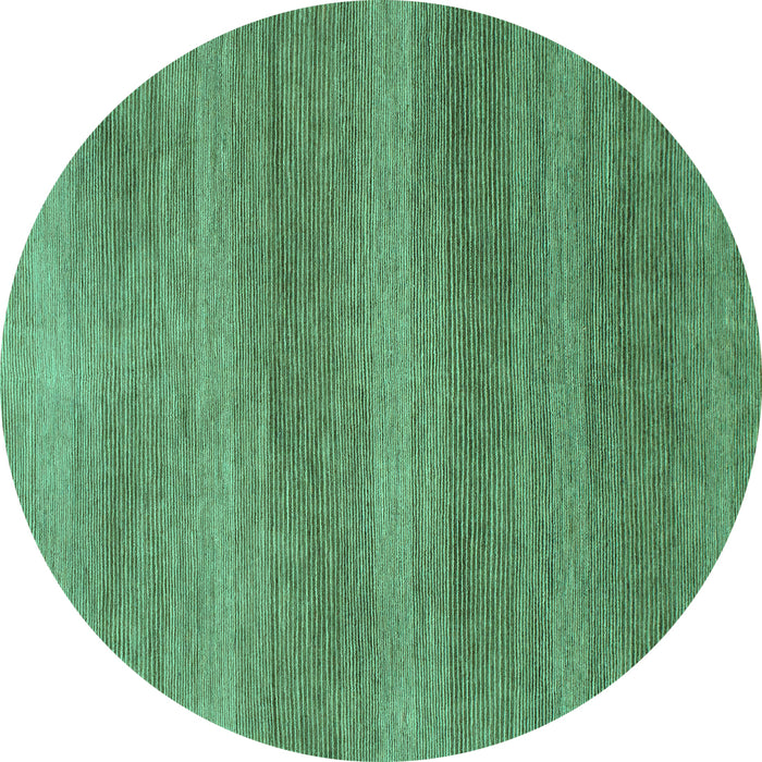 Round Machine Washable Abstract Turquoise Modern Area Rugs, wshabs1529turq